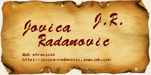 Jovica Radanović vizit kartica